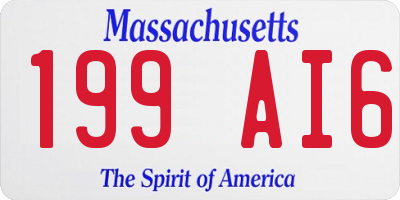 MA license plate 199AI6