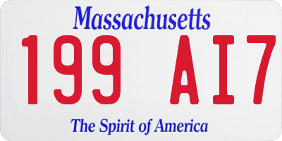 MA license plate 199AI7