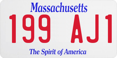 MA license plate 199AJ1
