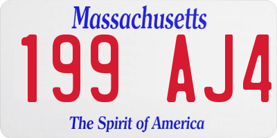 MA license plate 199AJ4