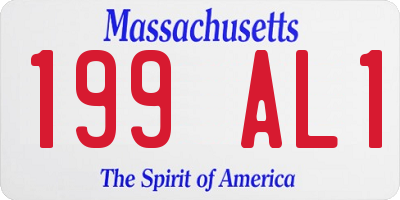 MA license plate 199AL1