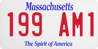 MA license plate 199AM1