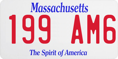 MA license plate 199AM6