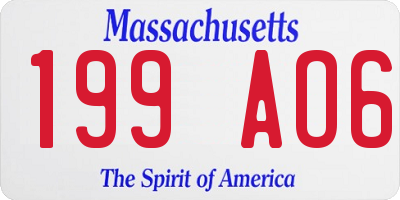 MA license plate 199AO6