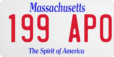 MA license plate 199AP0
