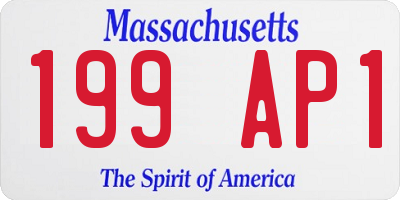 MA license plate 199AP1