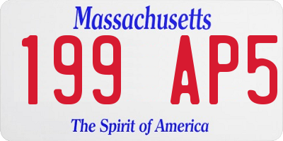 MA license plate 199AP5