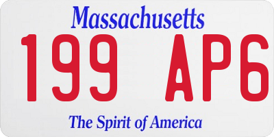 MA license plate 199AP6