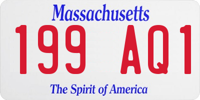 MA license plate 199AQ1