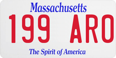MA license plate 199AR0