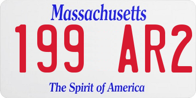 MA license plate 199AR2