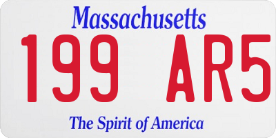MA license plate 199AR5