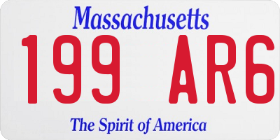 MA license plate 199AR6