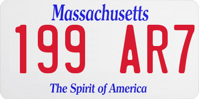 MA license plate 199AR7