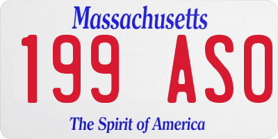 MA license plate 199AS0