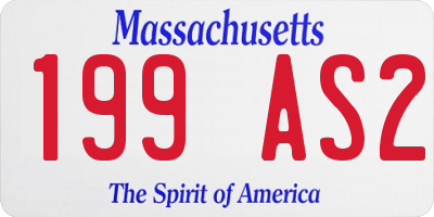 MA license plate 199AS2