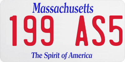 MA license plate 199AS5
