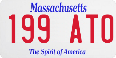 MA license plate 199AT0