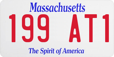 MA license plate 199AT1
