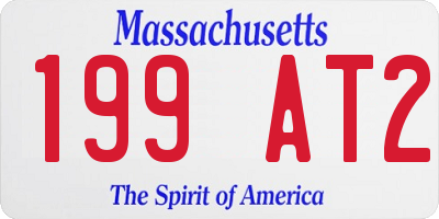 MA license plate 199AT2