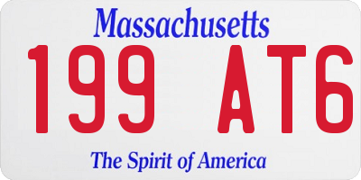 MA license plate 199AT6
