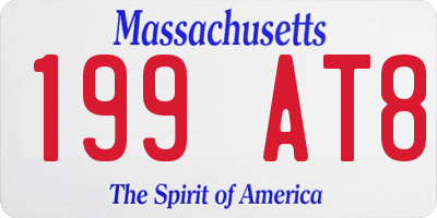 MA license plate 199AT8