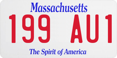 MA license plate 199AU1