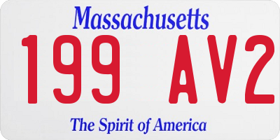 MA license plate 199AV2