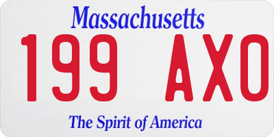 MA license plate 199AX0