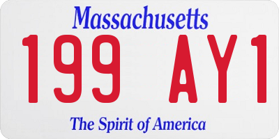 MA license plate 199AY1