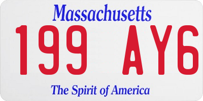 MA license plate 199AY6