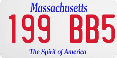 MA license plate 199BB5