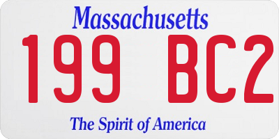 MA license plate 199BC2