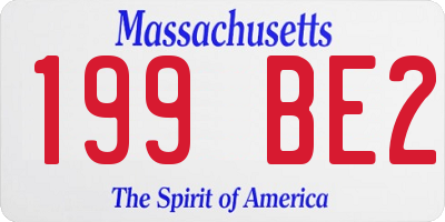 MA license plate 199BE2