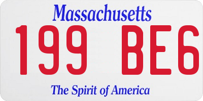 MA license plate 199BE6