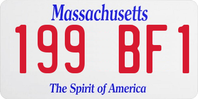 MA license plate 199BF1