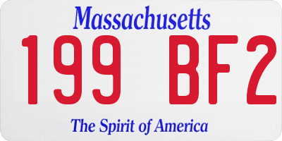 MA license plate 199BF2