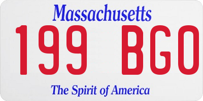 MA license plate 199BG0