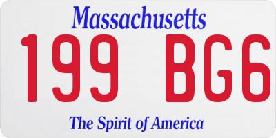 MA license plate 199BG6