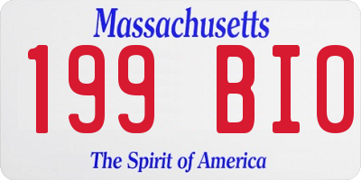 MA license plate 199BI0