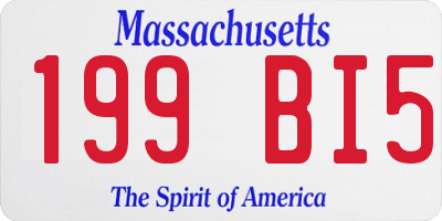 MA license plate 199BI5
