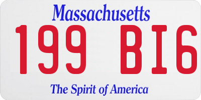 MA license plate 199BI6