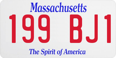 MA license plate 199BJ1