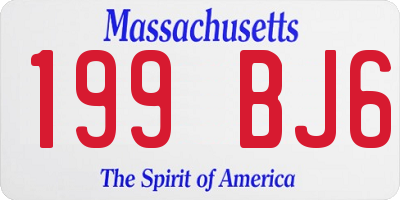 MA license plate 199BJ6