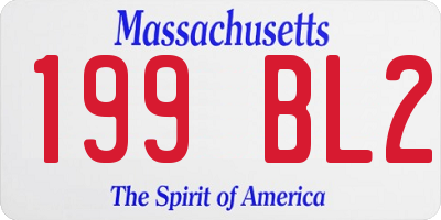 MA license plate 199BL2