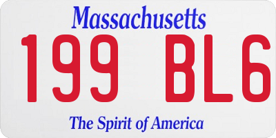 MA license plate 199BL6