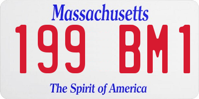 MA license plate 199BM1