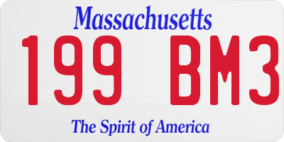 MA license plate 199BM3