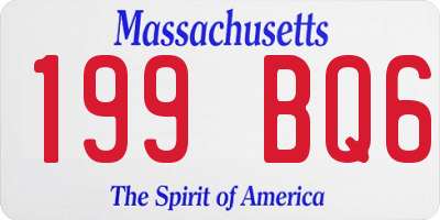 MA license plate 199BQ6