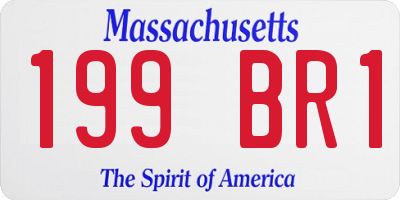 MA license plate 199BR1
